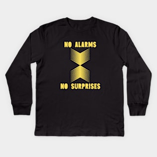 No Surprises, mustard Kids Long Sleeve T-Shirt